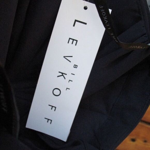 NWT Bill Levkoff Blue Chiffon Halter Dress - Picture 7 of 8